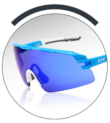 ZIV運動眼鏡TAN系列_編號122_B111039 亮藍框/灰電全面藍鏡片
