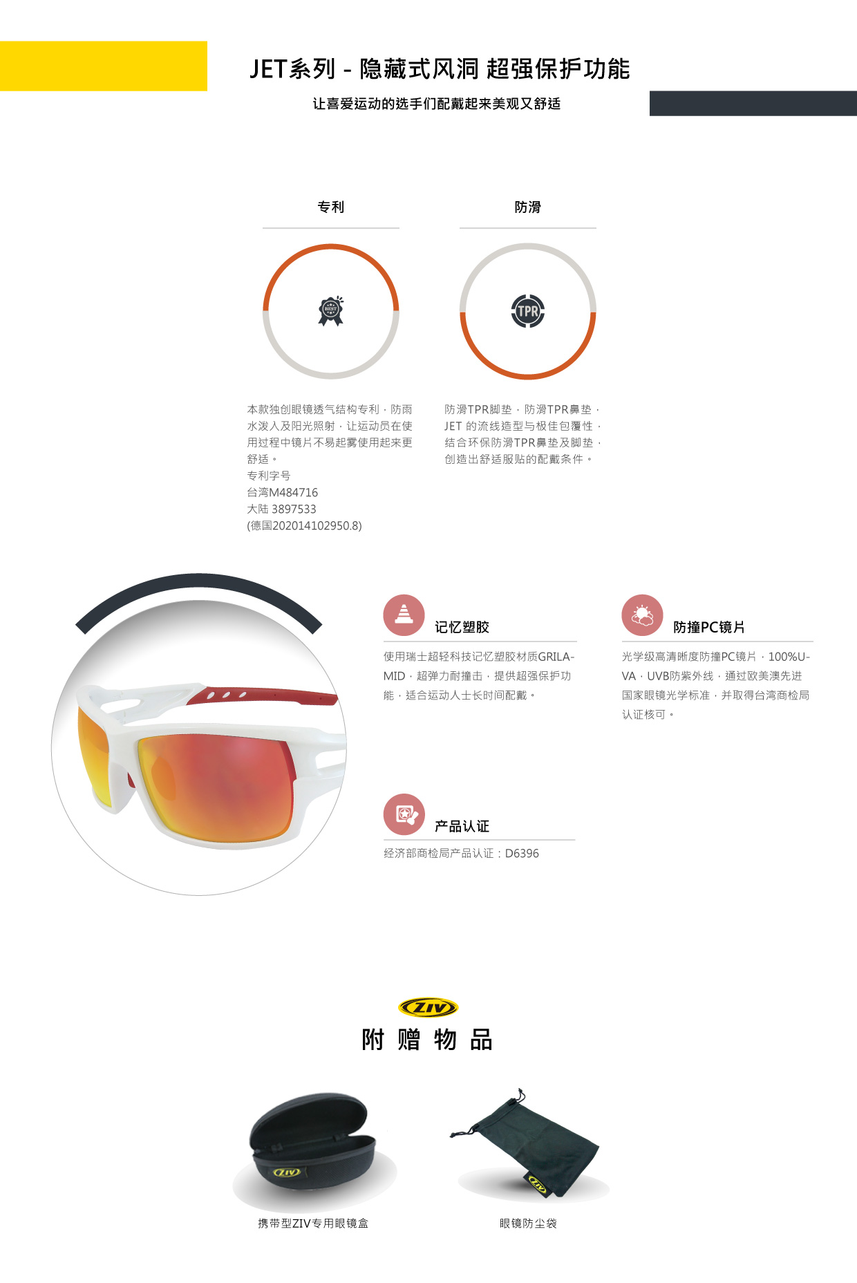 ZIV運動太陽眼鏡 JET系列