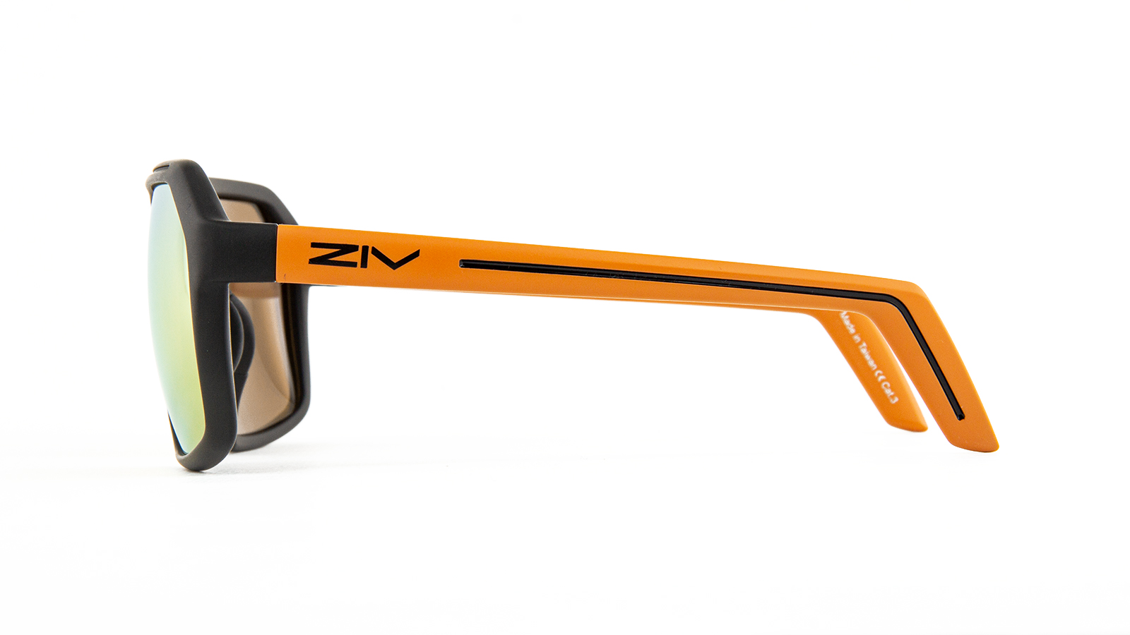 BOMBA系列F51黑橘框太陽眼鏡側面產品照
