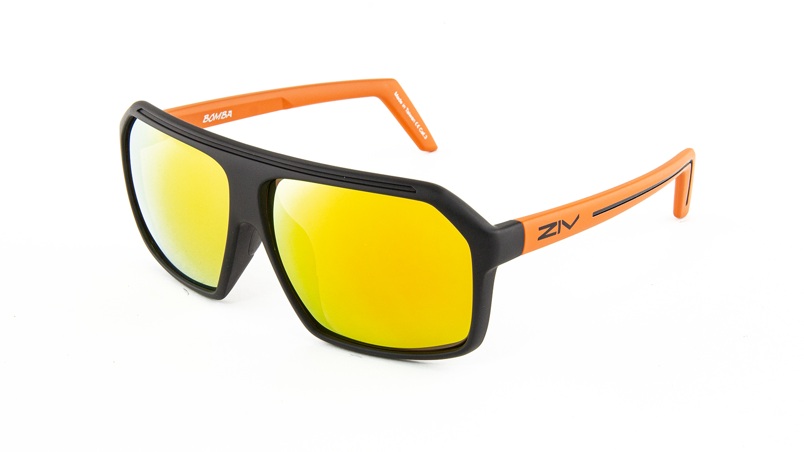 BOMBA系列F51黑橘框太陽眼鏡45度角產品照