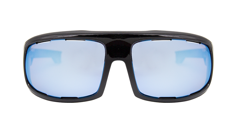 FENIX系列164亮黑框水上運動太陽眼鏡正面產品照