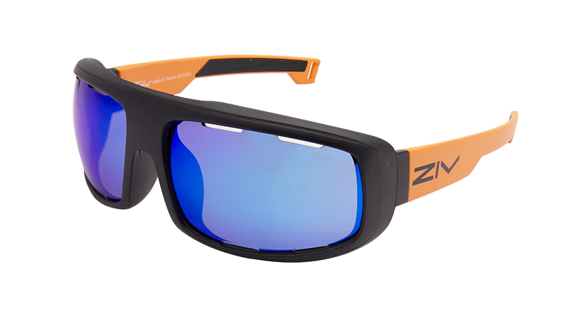 FENIX系列166霧黑框+霧橘腳水上運動太陽眼鏡45度角產品照