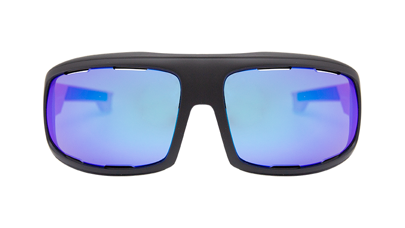 FENIX系列166霧黑框+霧橘腳水上運動太陽眼鏡正面產品照